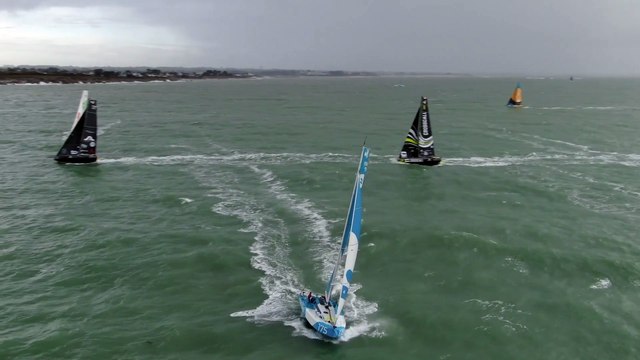 Transat Jacques Vabre Normandie Le Havre 2023 : LUNDI 06112023 - REPRISE DE COURSE - LORIENT OCEAN FIFTY - DRONE COURT
