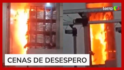 Funcionário registra início de incêndio em fábrica da Cacau Show em Linhares (ES)