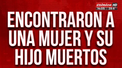 Hallaron muerta a una mujer con su bebé