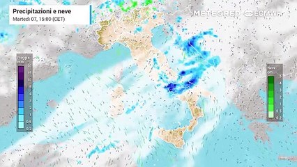 Ecco le piogge in arrivo sull'Italia
