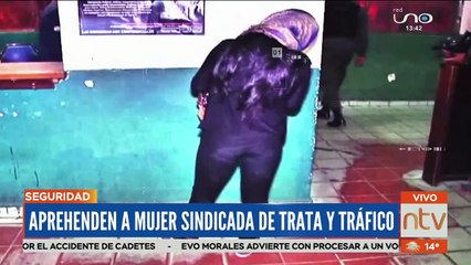 Mujer capturada por trata y tráfico