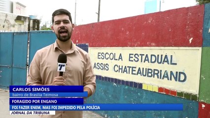 Foi fazer Enem, mas foi impedido pela polícia