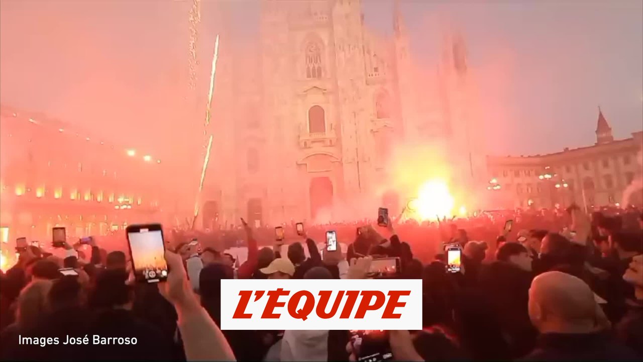 Les supporters du PSG mettent l'ambiance à Milan - Foot - C1