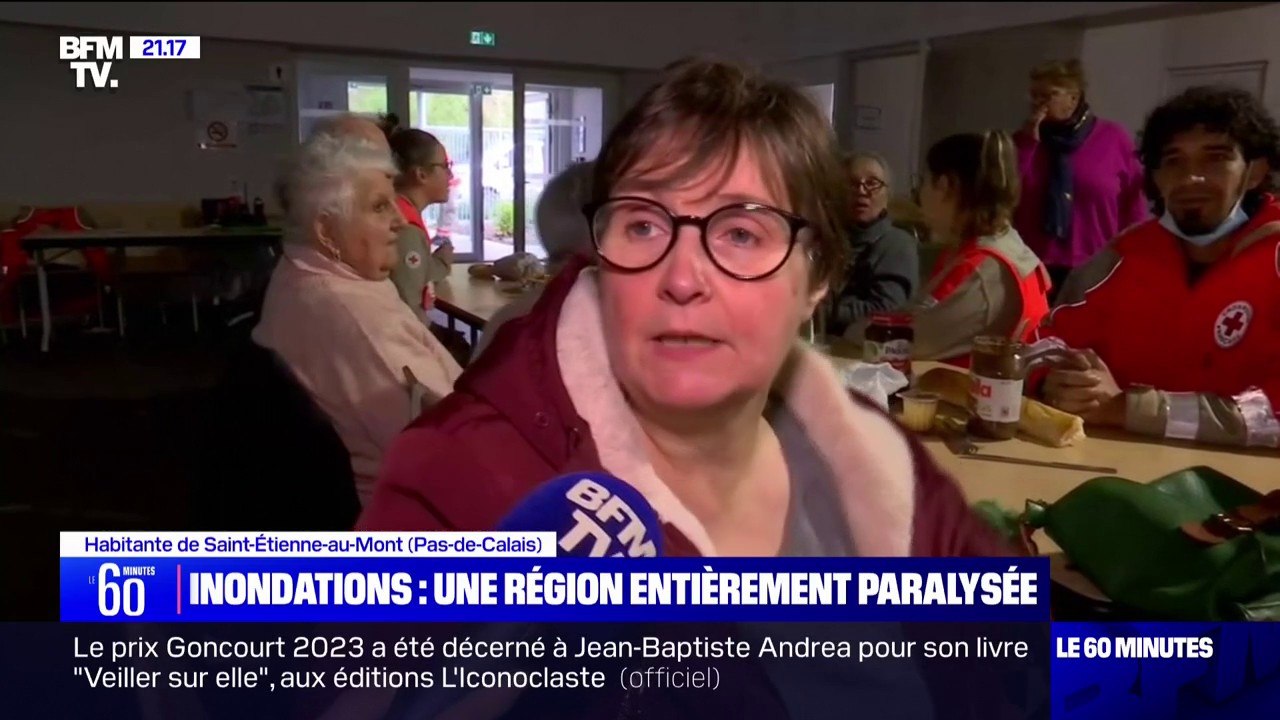 Crues dans le Pas-de-Calais: "Je suis en colère (...) C'est à l'État de faire quelque chose pour nous", s'agace une habitante de Saint-Étienne-au-Mont