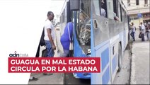 Guagua en mal estado circula por La Habana