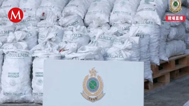 Hong Kong incauta más de una tonelada de metanfetaminas proveniente de México