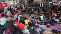 Caravana migrante ingresa al Istmo de Tehuantepec, Oaxaca