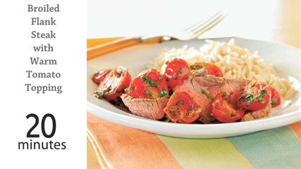Dinner Tonight: Broiled Flank Steak with Warm Tomato Topping
