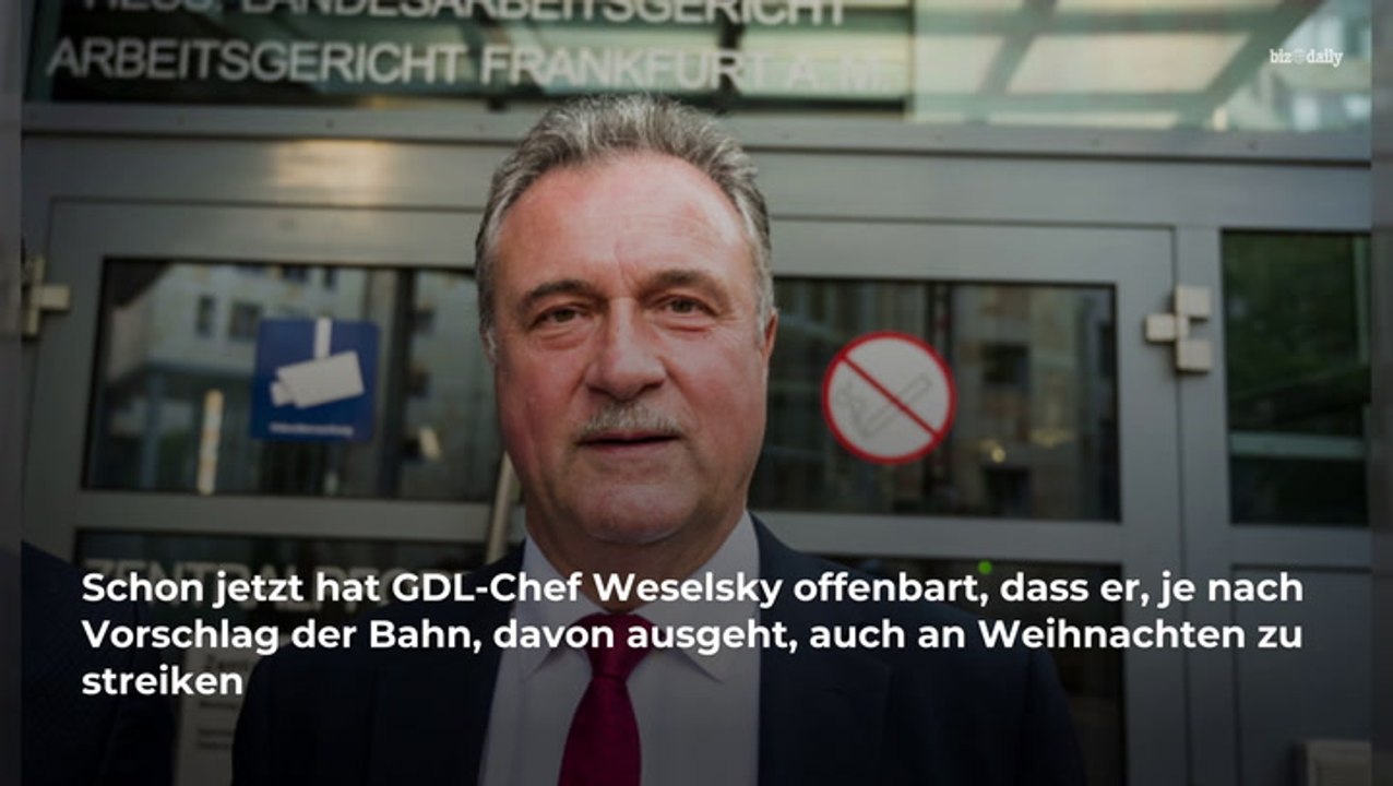 Weihnachtsfrieden bei der Bahn? GDL lehnt Vorschlag ab!