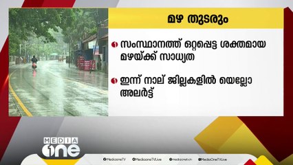 Download Video: സംസ്ഥാനത്ത് മഴ തുടരും; നാല് ജില്ലകളിൽ യെല്ലോ അലർട്ട്