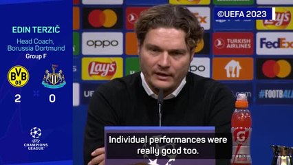 We put up two 'exceptional performances' - Terzic on doing the double over Newcastle