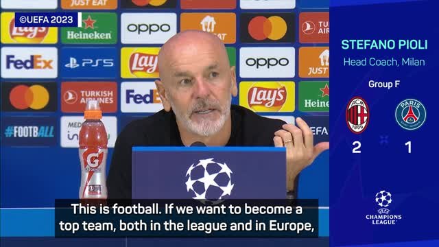 Pioli delighted by Milan response in victory over PSG