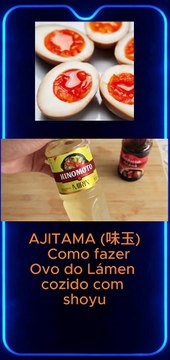 AJITAMA (味玉) Como fazer Ovo do Lámen cozido com shoy[u