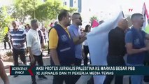 Bawa Peti Mati, Jurnalis Palestina Demo ke Markas Besar PBB di Ramallah