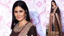 Katrina Kaif Looking So Gorgeous in Traditional Outfit at Ramesh Taurani's Diwali Party, Viral Video