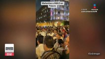 Cantan mañanitas, adelantadas, al presidente López Obrador en Palacio Nacional