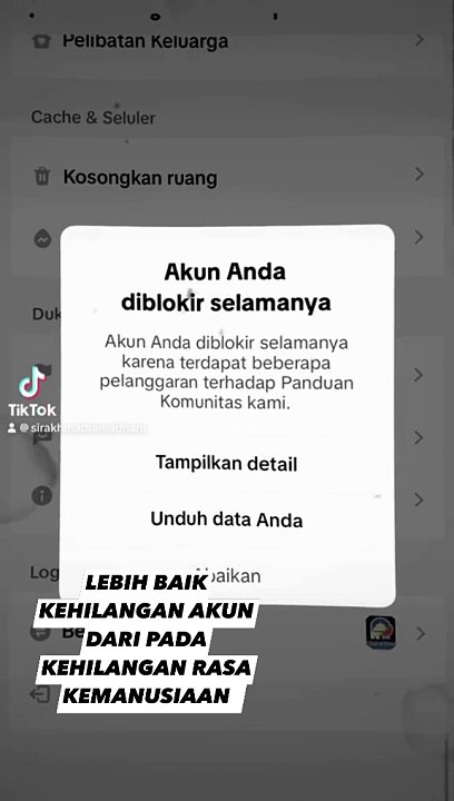 LEBIH BAIK KEHILANGAN AKUN DARIPADA KEHILANGAN RASA KEMANUSIAAN.
