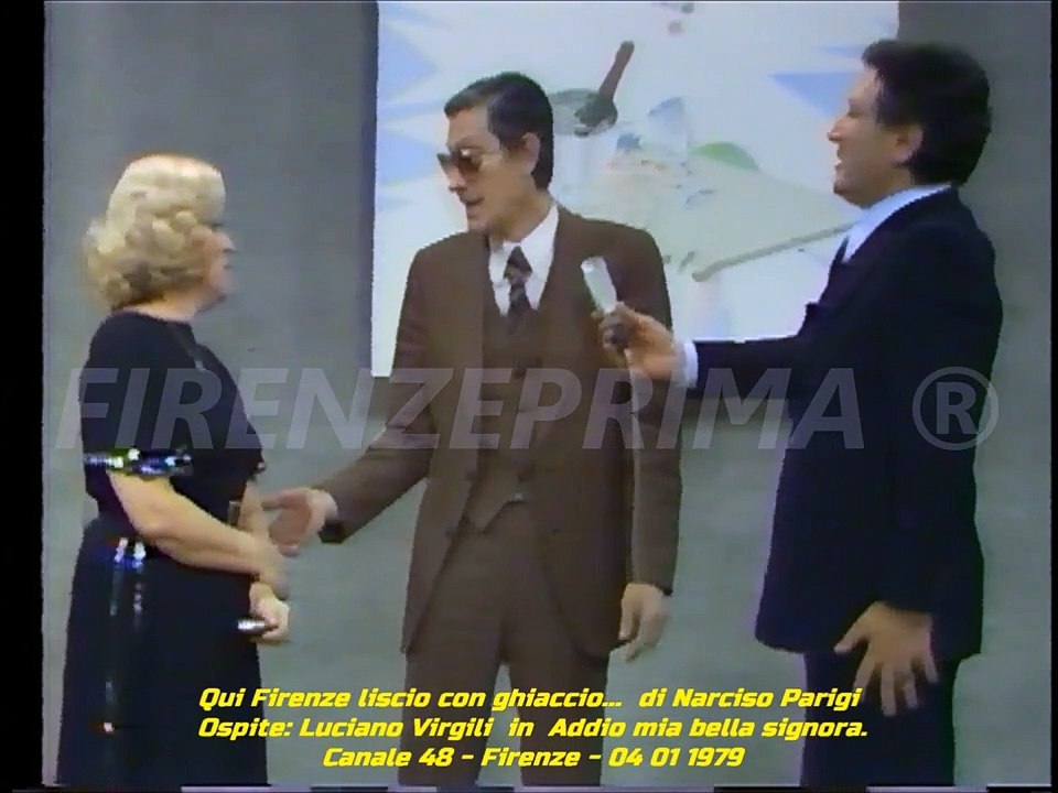 Qui Firenze liscio con ghiaccio ... Luciano Virgili in Addio mia bella signora Canale 48  04 01 1979