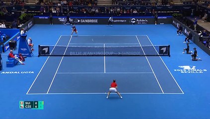 Czechia 3-0 Win Over Switzerland in Group Stage of 2023 Billie Jean King Cup Finals in Spain