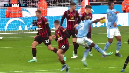 Man City 6-1 Bournemouth Doku dazzles as city hit six!