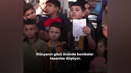 Gazze'de Şifa Hastanesi'ne sığınan çocuklar: Bırakın yaşayalım