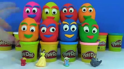 Many Play Doh Surprise Eggs Shopkins Masha i Medved Disney Princess