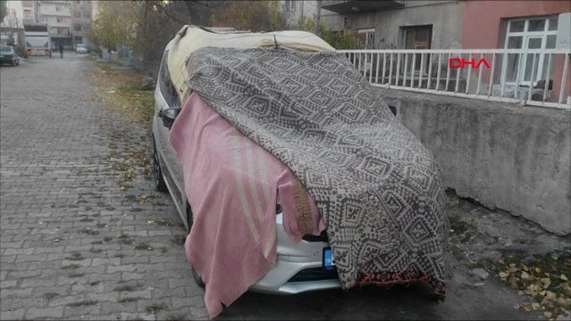 Kars'ta araçlar için battaniyeli önlem
