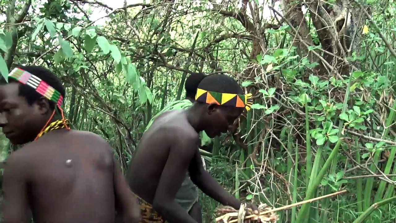 Hadzabe making fire