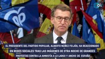 Feijóo pide que en las protestas «se parta del respeto y la ejemplaridad que siempre faltó al PSOE»