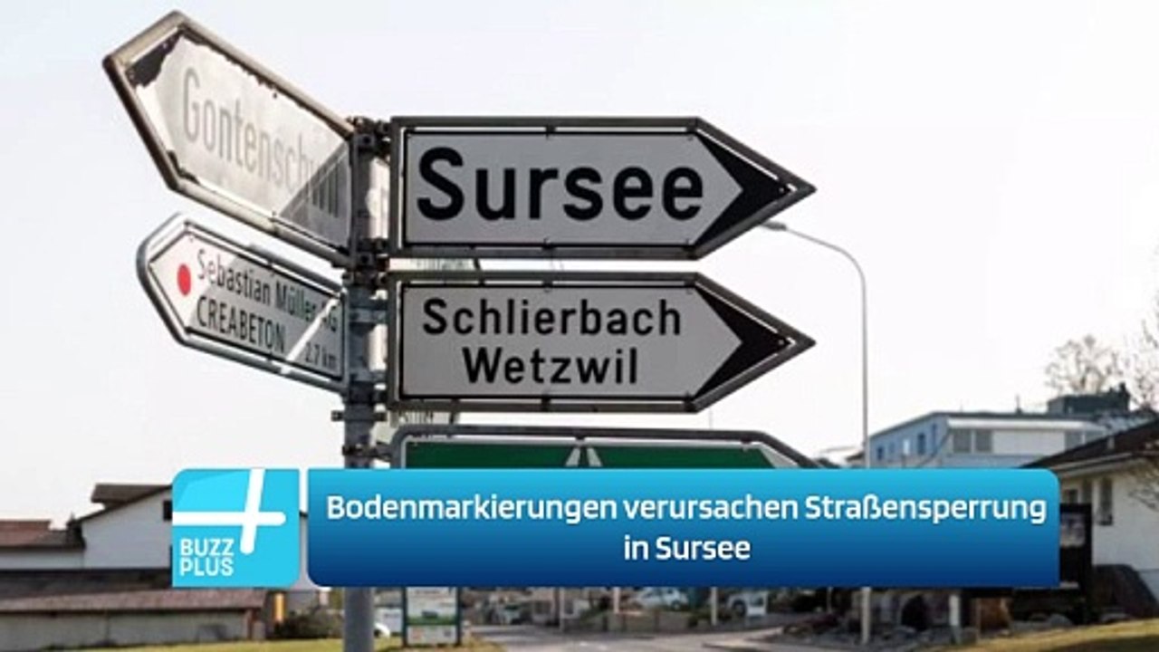 Bodenmarkierungen verursachen Straßensperrung in Sursee
