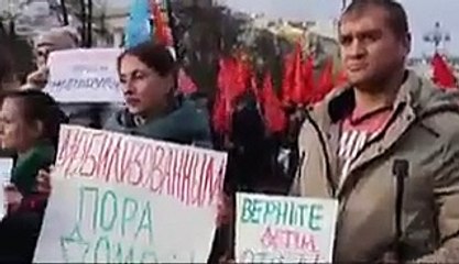 Жены мобилизованных пытались устроить уличную акцию за скорейшее возвращение своих мужей