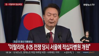 [현장연결] 윤대통령, 한-이탈리아 정상회담 후 기자회견