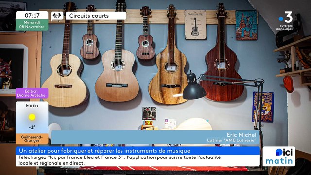 À Saint-Andéol-de-Vals, Ame lutherie , créations et réparations de guitares, ukulélés et weissenborns