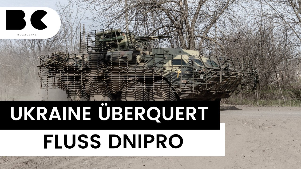 Ukrainer überqueren Fluss Dnipro mit Panzern!