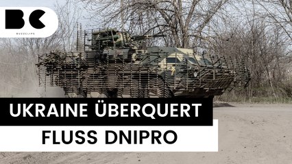 Ukrainer überqueren Fluss Dnipro mit Panzern!