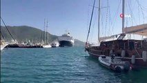 Dev yolcu gemisi Marmaris'e bu kez yolcusuz geldi