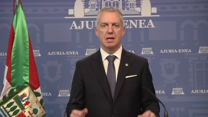 Urkullu llama a desconvocar las protestas por la amnistía: "Son la excusa para generar odio, rencor y violencia"