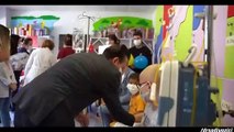 Visite morale du maire de Tuzla, Şadi Yazıcı, et des jeunes aux enfants atteints de leucémie