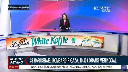 33 Hari Israel Bombardir Gaza, 10.400 Orang Meninggal