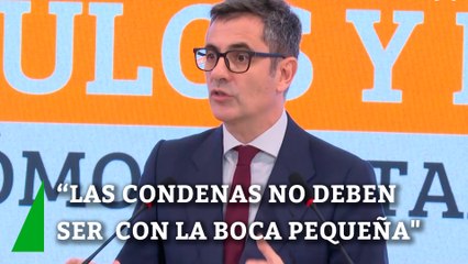 Bolaños pide que cuando se condene "no sea con la boca pequeña"