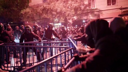 Noche de disturbios en Madrid por la amnistía de Sánchez a los líderes independentistas catalanes