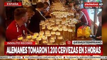 ¡Se tomaron más de 1200 vasos de cervezas en tres horas!
