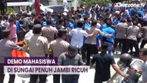 Demo Mahasiswa di Sungai Penuh Jambi Ricuh, 1 Polisi Luka Belasan Orang Ditangkap