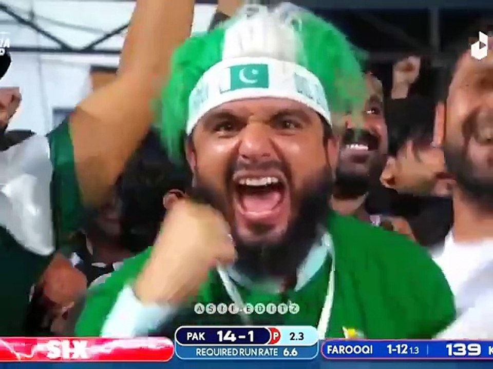 Afghanistan vs Pakistan win by Pakistan #Naseem Shah reaction