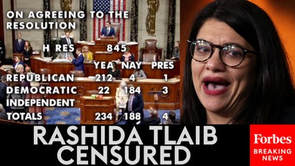 Download Video: Rashida Tlaib Censured By Fellow House Members