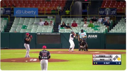 Joyita a la defensiva para llevar el juego a extra innings en el Leones de Ponce 5-4 RA12