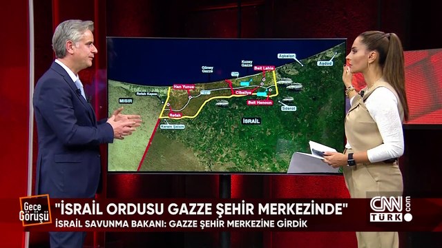 İsrail'in Gazze kent merkezine girdik açıklaması, ABD-İsrail arasında Gazze krizi ve bütün dünyanın Orta Doğu'ya toplanması Gece Görüşü'nde konuşuldu