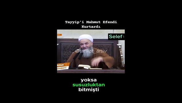 Cübbeli Ahmet: Tayyip beyin ilk belediye başkanlığında Mahmut Efendi hazretleri kurtardı yoksa susuzluktan bitmişti belediye. Otamatiğe bağlamış Rabbim Mahmut'um dua edecek, ben yağdıracağım.