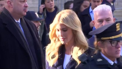 Ivanka Trump arrives at court to take stand in fraud trial as protesters chant ‘crime family’