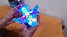 Unboxing and Review of Gear Display Transparent Airplane small Toy for Kids - 360° Rotating Concept Racing with 3D Flashing LED Lights and Music